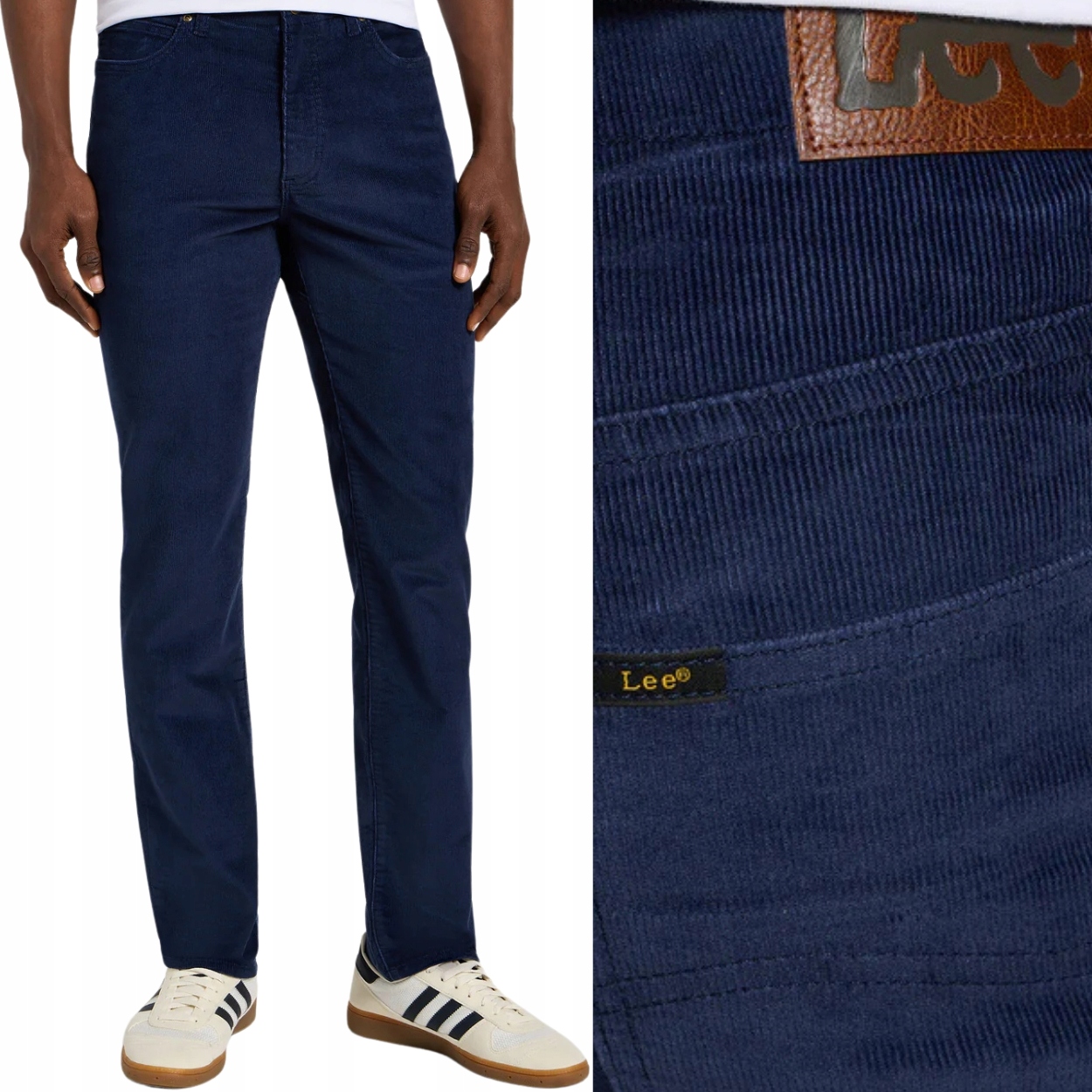 Lee Slim Fit Extreme Motion Mood Indigo Pohodlné Tmavě Modré Štruksy W40 L34