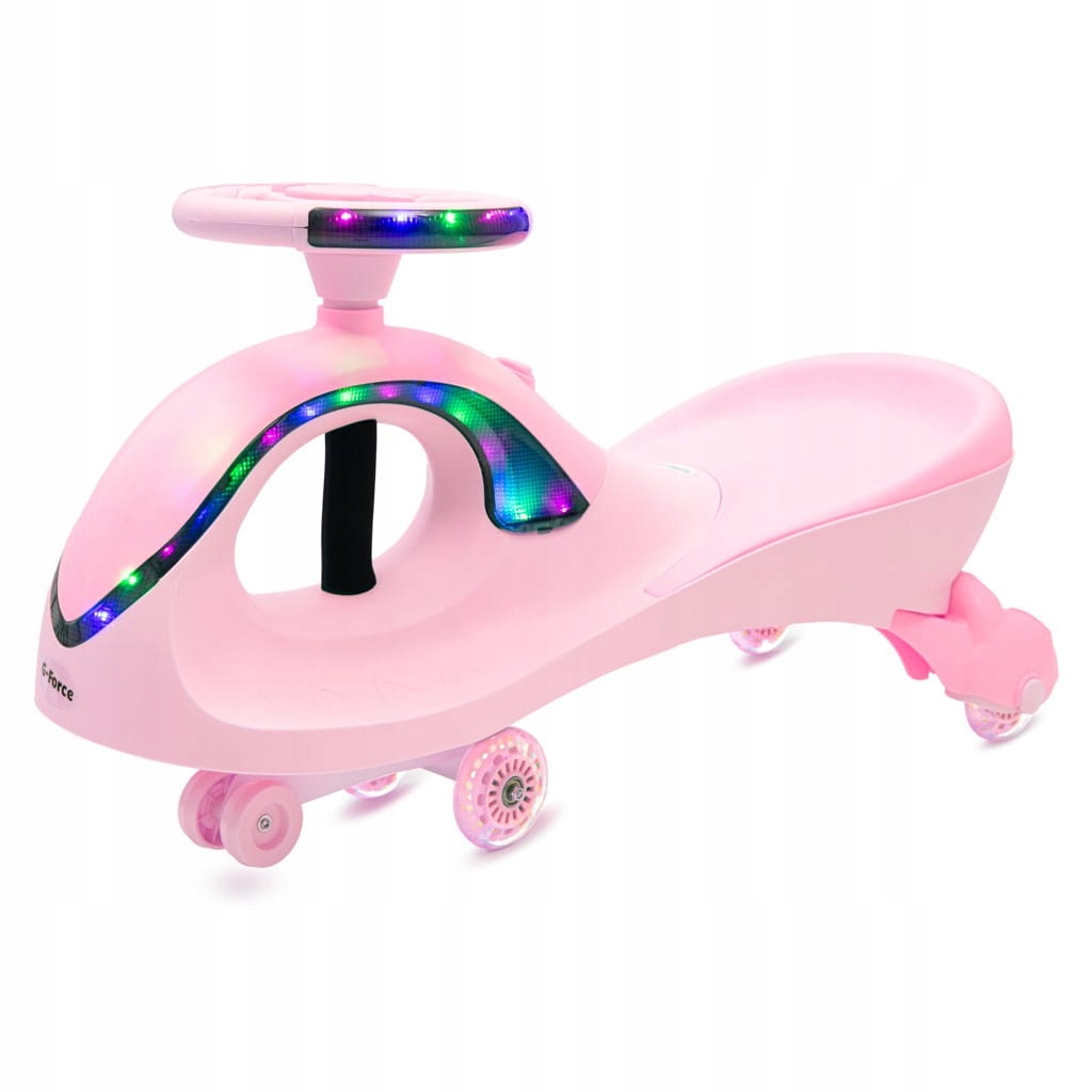 Babymix G-force grawitacyjny jeździk dla dzieci z Led baby mix różowy