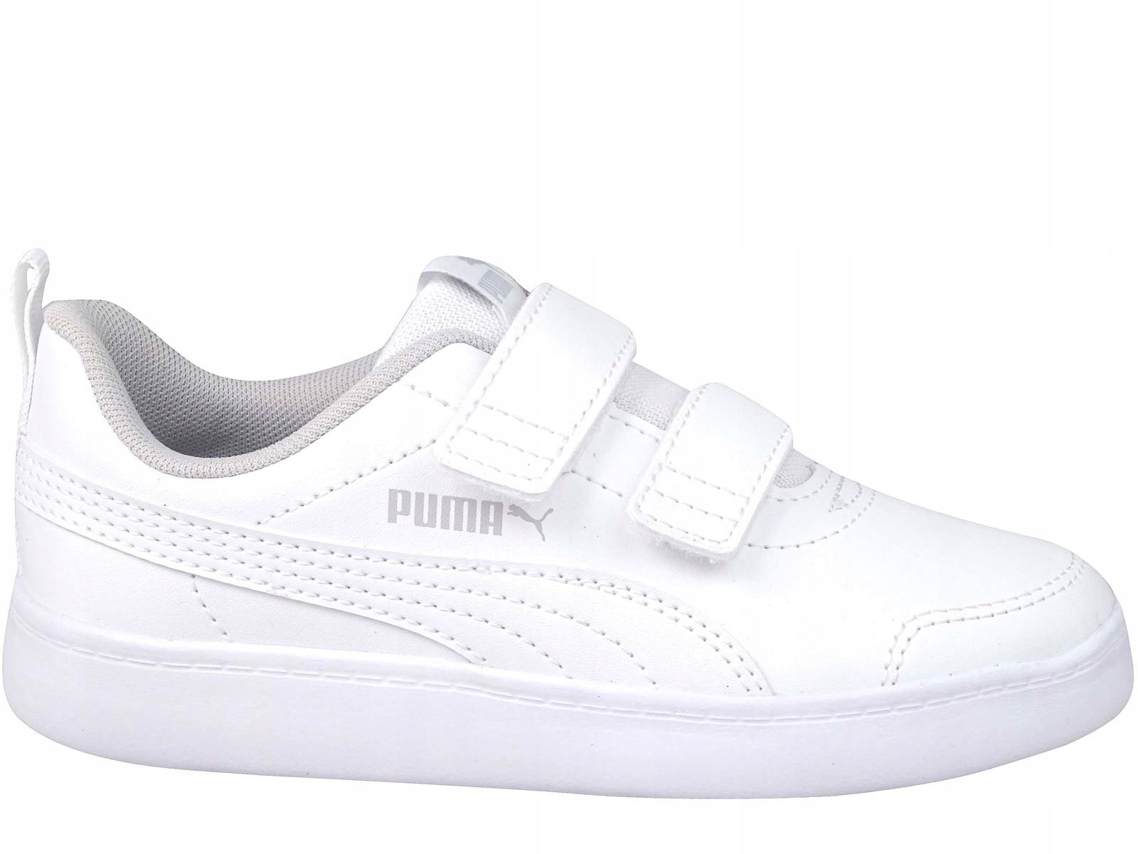 Puma Courtflex V2 V Ps 371543 04 Buty Dziecięce Białe Trampki Na Rzepy