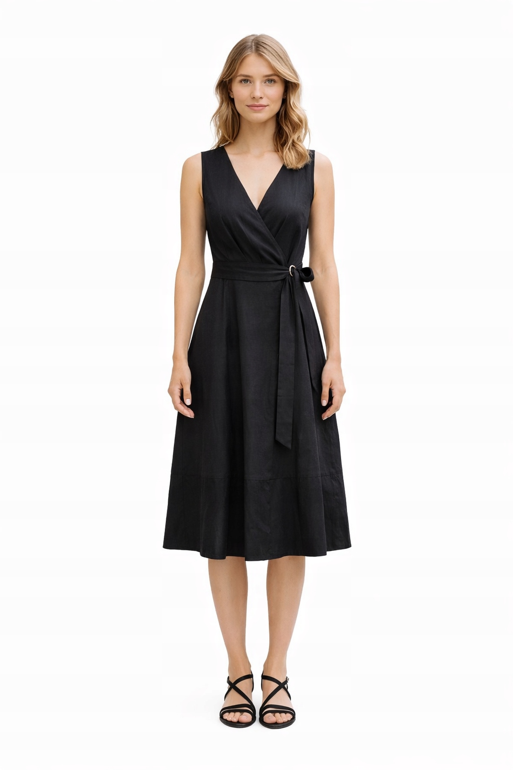 Černá Šaty Sukně Z Bavlny MIDI M I3A