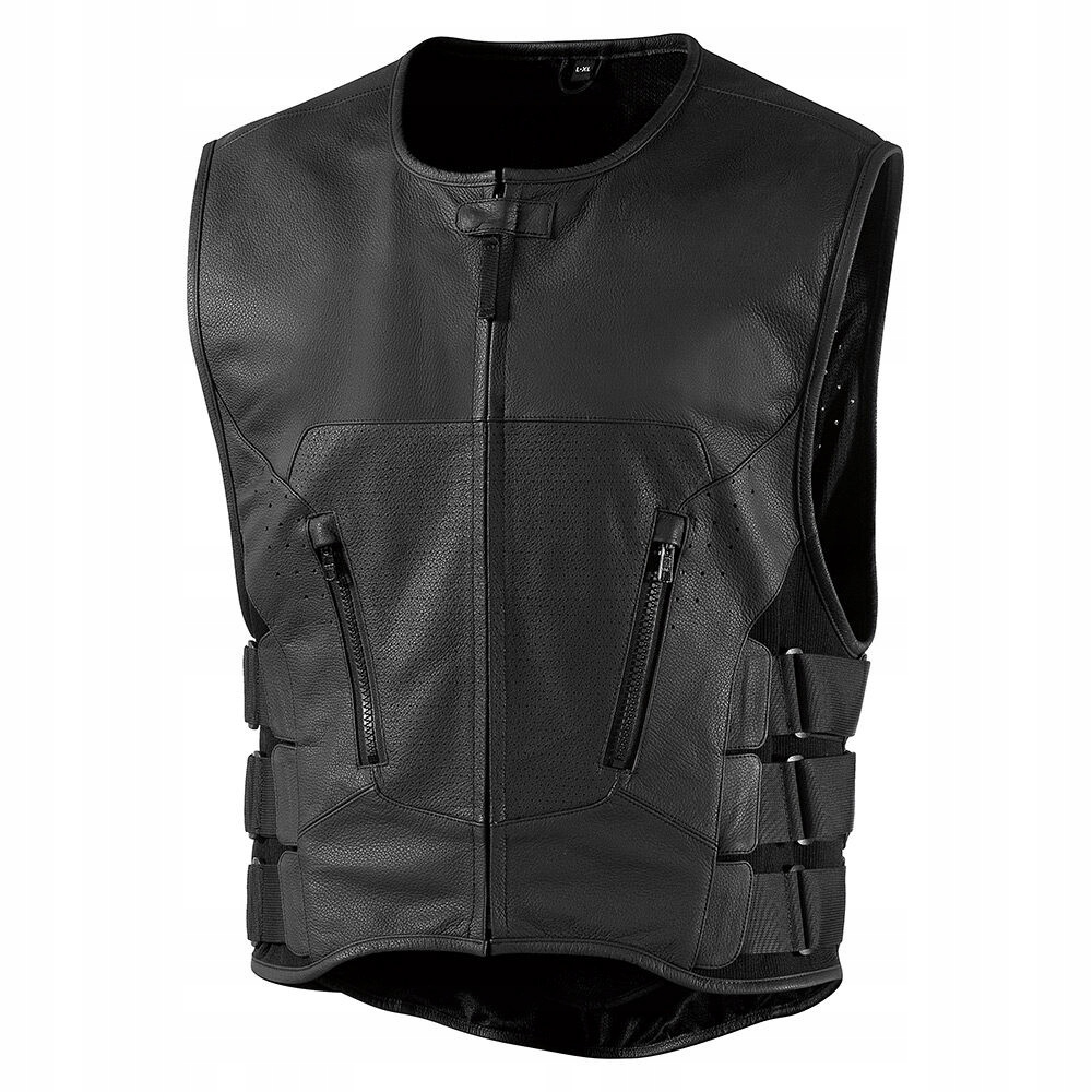 Kožená motocyklová vesta Icon Regulator D3O L-XL