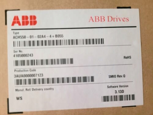 ABB ACH550-01-02A4-4 +B055 0.75kW Invertor