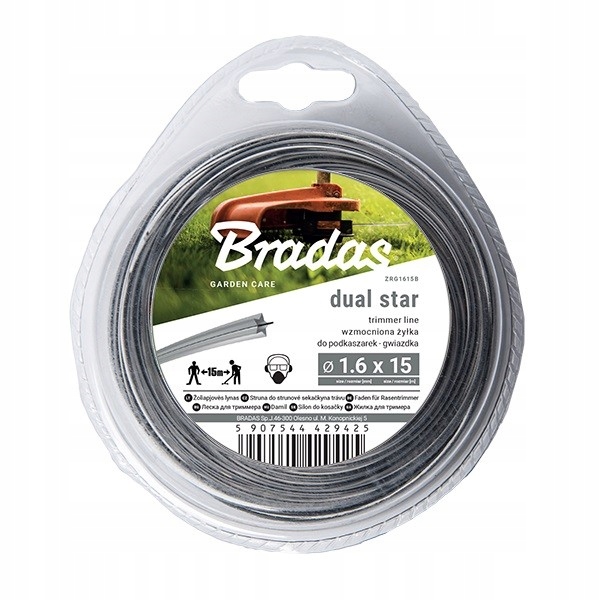

Żyłka do podkaszarki Bradas 1,6mm 15m Gwiazdka