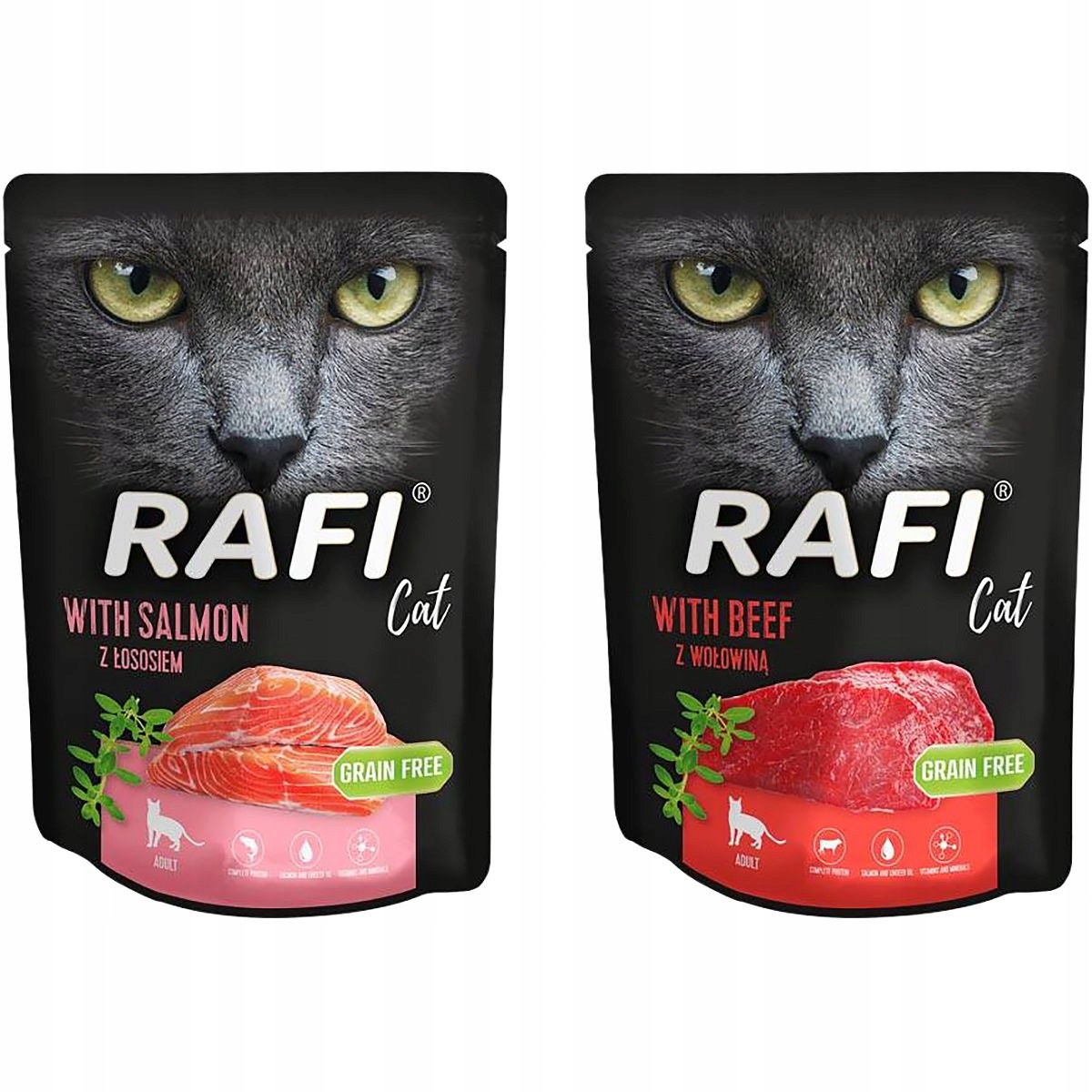 Levně Rafi Krmivo pro kočky bez obilovin rafi cat paštika mix chutí 40 x 300 g