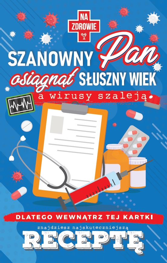 

Kartka z receptą na urodziny dla Faceta