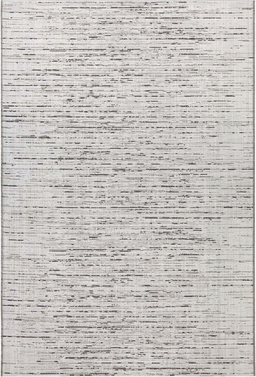 Krémovo-šedý šnúrkový koberec, plochý, vonkajší, vnútorný, 115 x 170 cm