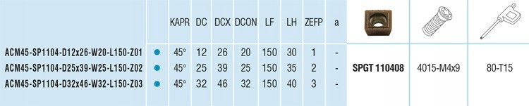 Pogłębiacz Składany ACM 45° SP 1104 D32x46-W32-L15 Marka inny