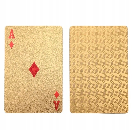 KARTY DO GRY PLASTIK ZŁOTE GOLD POKER TALIE TALIA Waga produktu z opakowaniem jednostkowym 0.15 kg