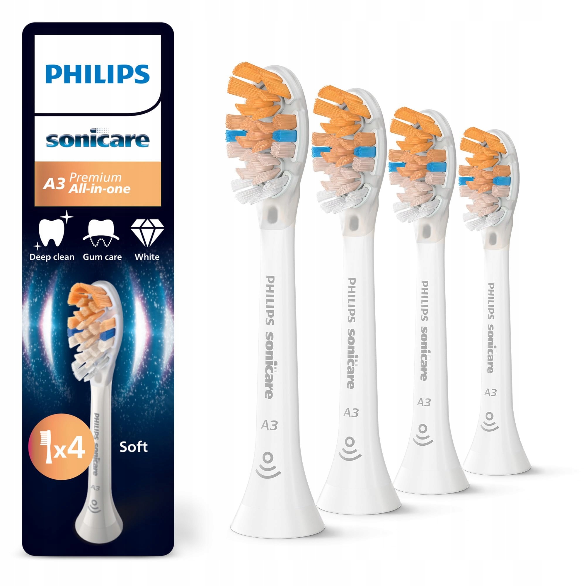 Końcówki do Philips Sonicare Premium All-in-One 4szt HX9094/87 German Orygi
