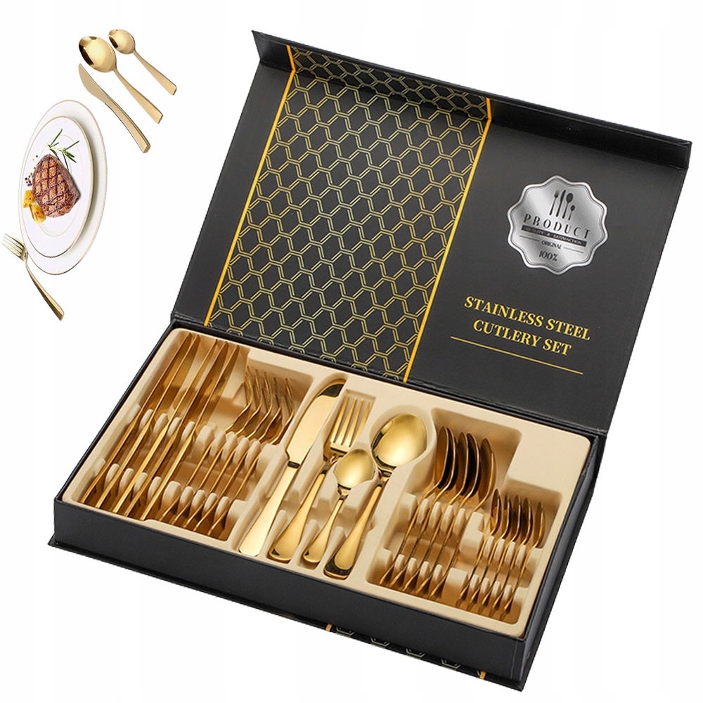 Sada Příborů Nerezová Ocel Západní Nádobí Exkluzivní 24STZ