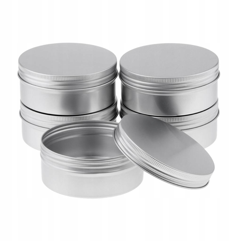 10 . 250ml aluminiowych puszek, okrągłych Linia Pusty pojemnik na krem