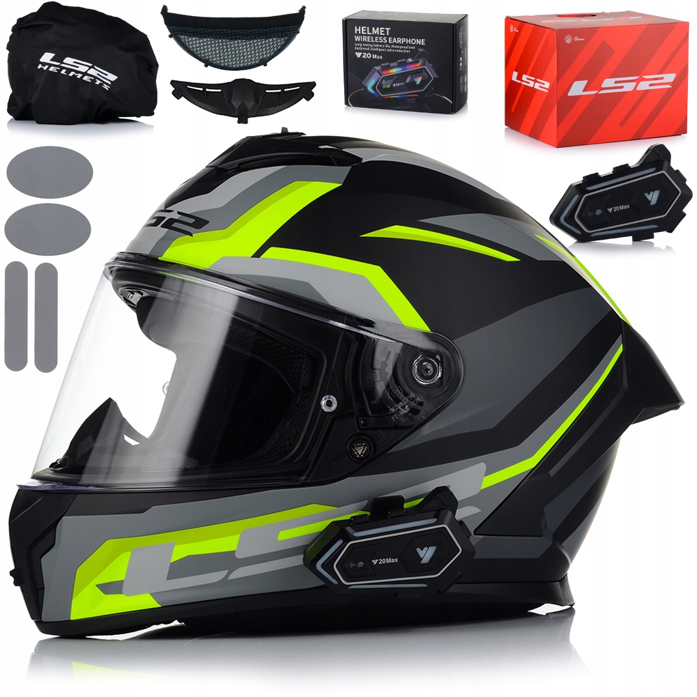 Motocyklová Prilba LS2 FF820 Rapid III Systém Pinlock Ecer 22.06 Interkom