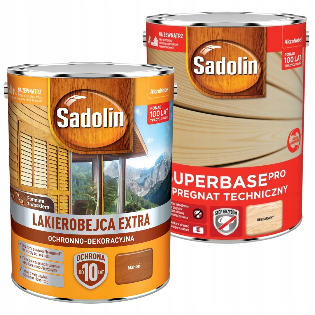 Sada Sadolin Extra Laková Nádoba 5 L Mahagon Sadolin Superbase 5 L
