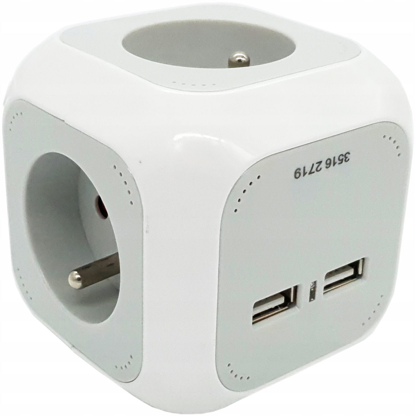 PRZEDŁUŻACZ KOSTKA CUBE ŁADOWARKA 2 x USB NA BIURKO 4 GNIAZDA KABEL 1,4 M Stan opakowania oryginalne