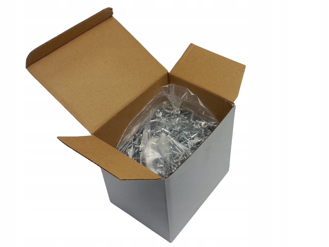 NITY ZRYWALNE ŁEB PŁASKI STALOWE 4,8 x 21 nity stalowe 500 SZTUK SOLIDNE Cechy dodatkowe ocynkowane