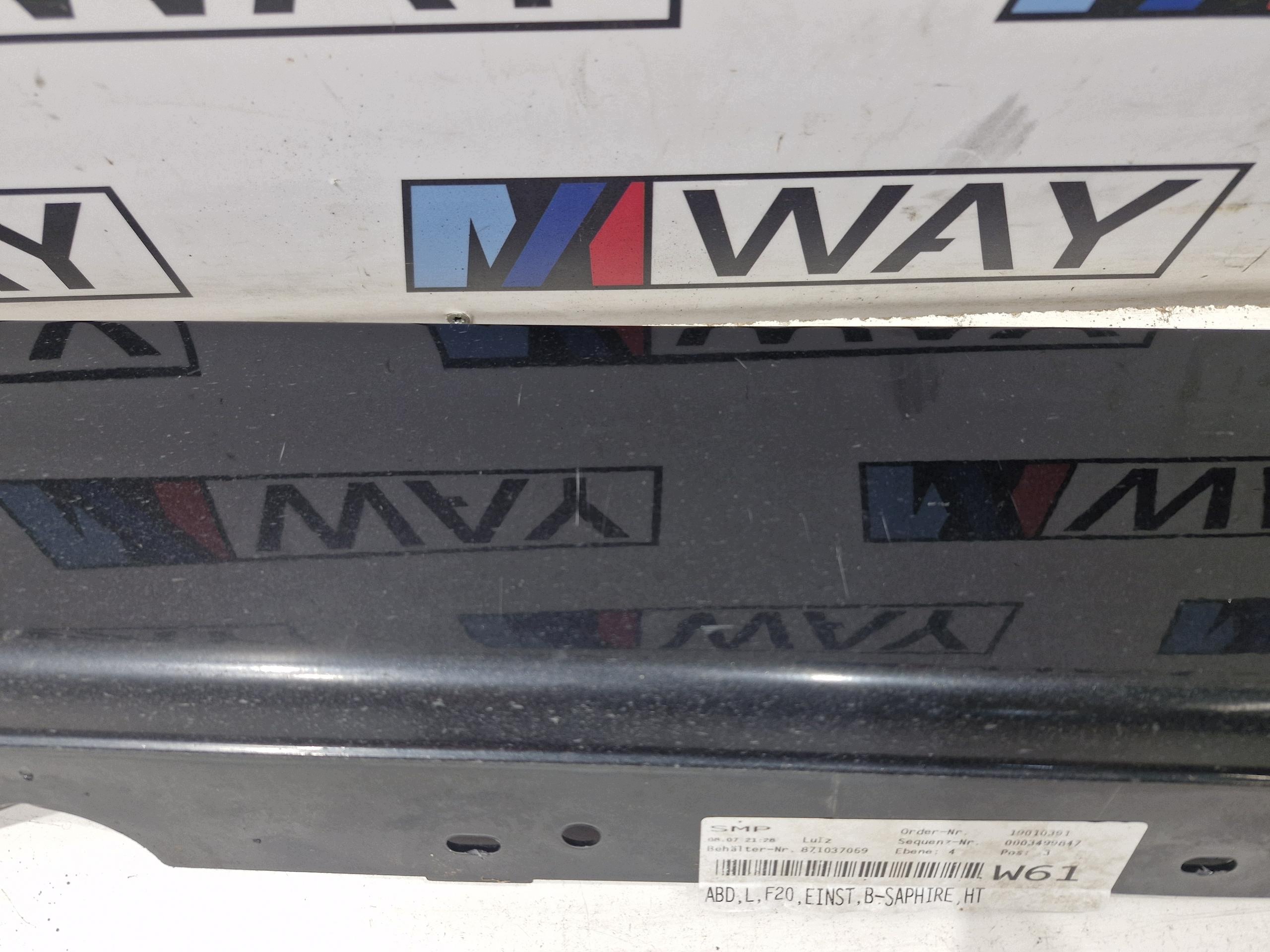 7287827 BMW F20 F21 moulding cap threshold left 475