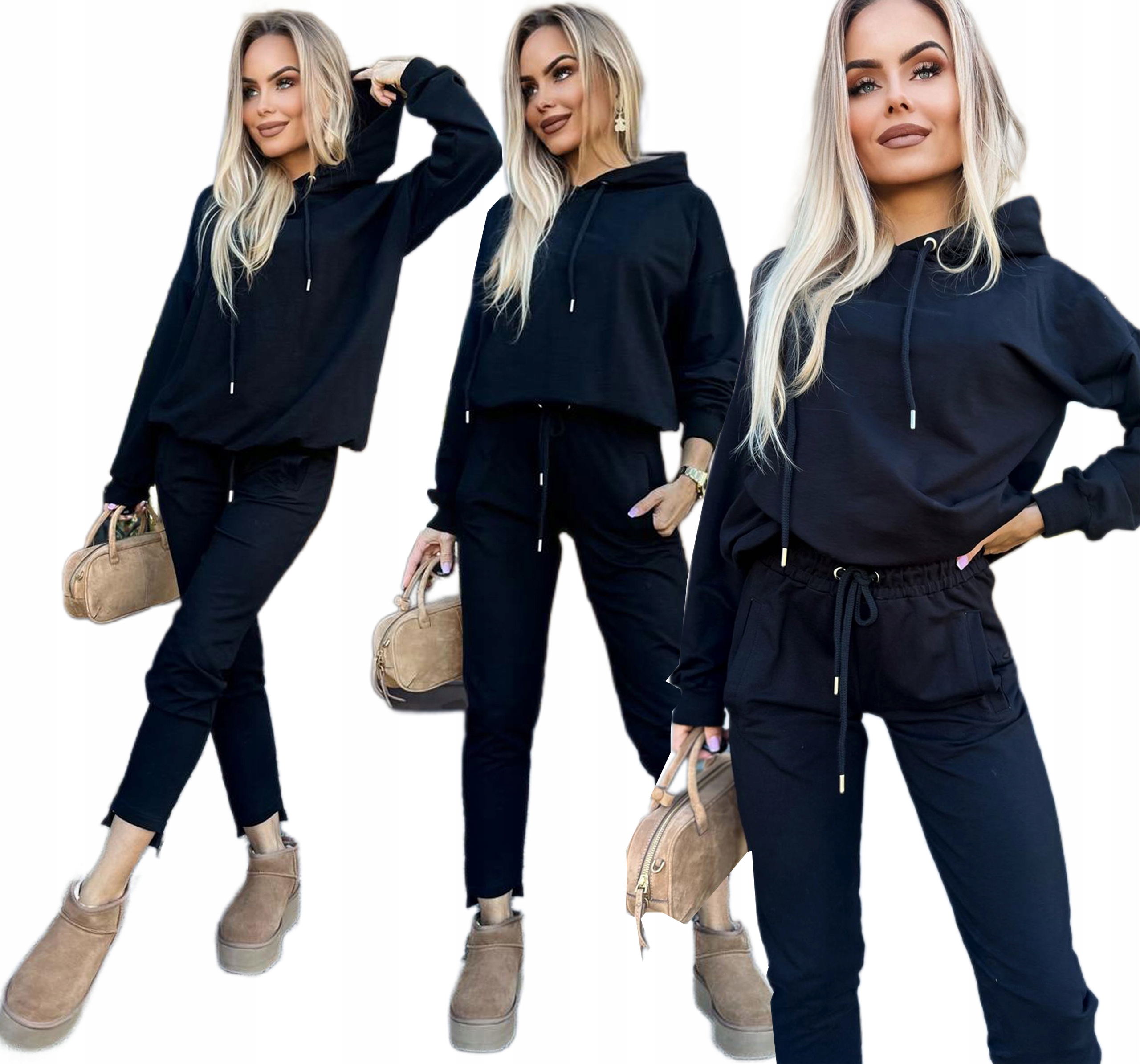 Bavlněná dámská tepláková souprava Teplákovka kalhoty mikina s kapucí M Rebeca