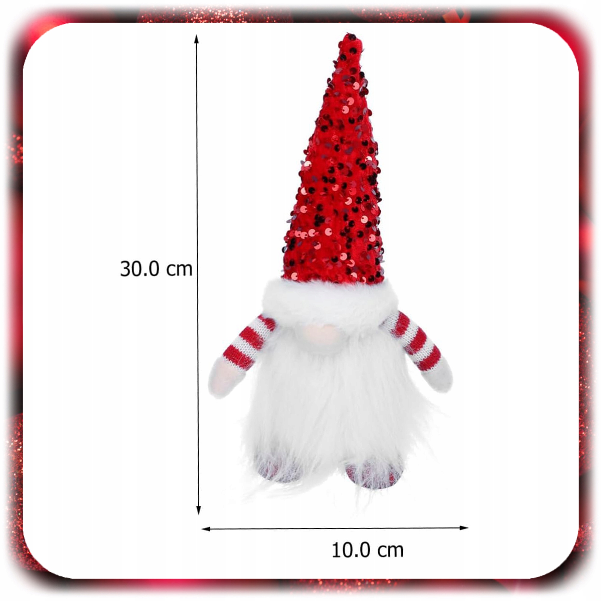 SKRZAT ŚWIĄTECZNY KRASNAL MIKOŁAJ GNOM ŚWIĘTA OZDOBA ŚWIECĄCY LED 2 SZTUKI Rodzaj figurka