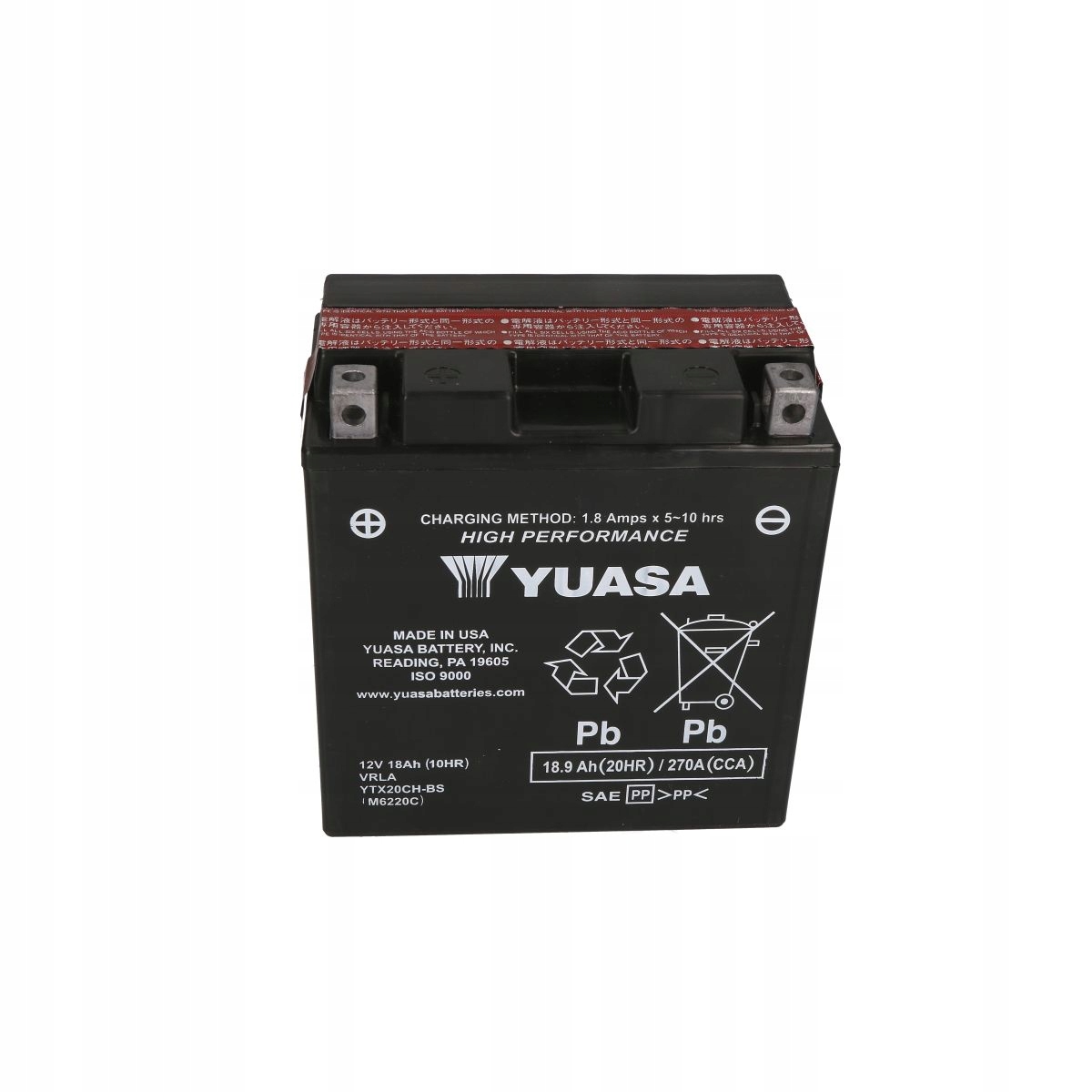 Akumulator YUASA 12V 18,9Ah 270A L+ YTX20CH-BS Producent Yuasa