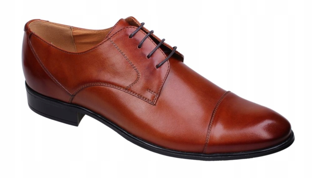 Pánské kožené polobotky elegantní Trio 3608-01-E-01-0 hnědé Kůže VEL.44
