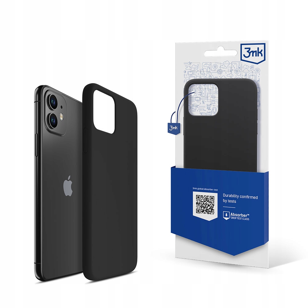 

Czarne Etui 3mk Silicone Case Plecki na iPhone 11