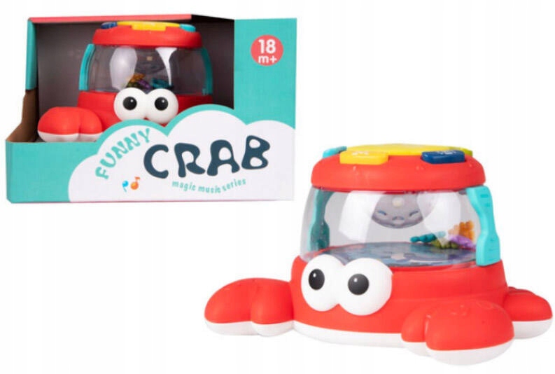 Uciekający Krab zabawka do raczkowania Z DŹWIĘKIEM I ŚWIATŁEM Pełzający Materiał karton plastik inny