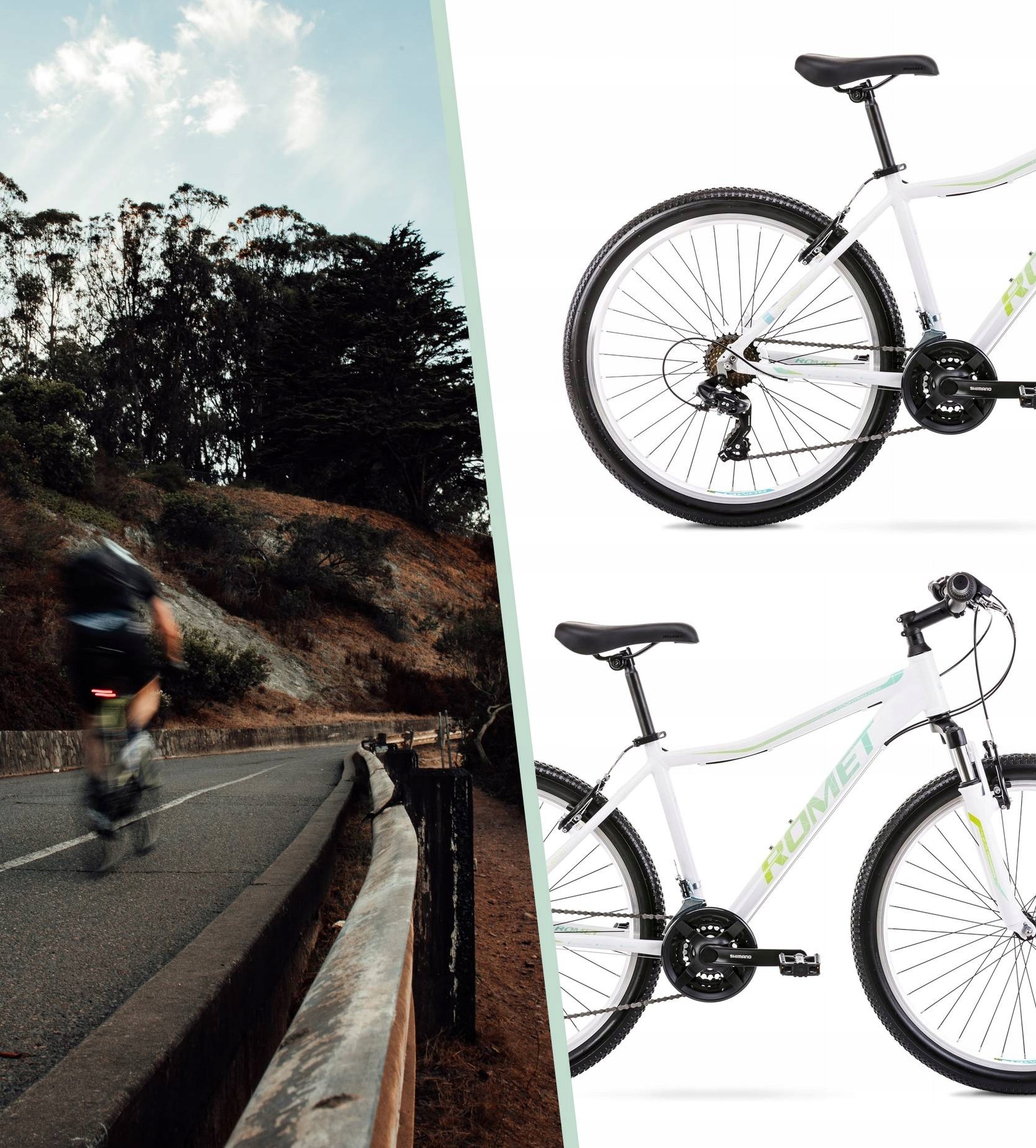 ROWER GÓRSKI MTB ROMET JOLENE 6.0 26 SHIMANO ALU OŚWIETLENIE STOPKA GRATIS Kolor wielokolorowy