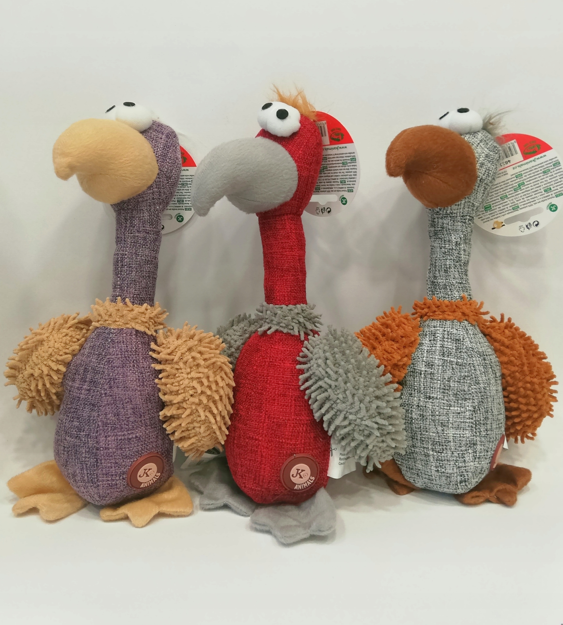 ZABAWKI DLA PSA PAPUGA PLUSZOWA 29 CM Z DZWIĘKIEM