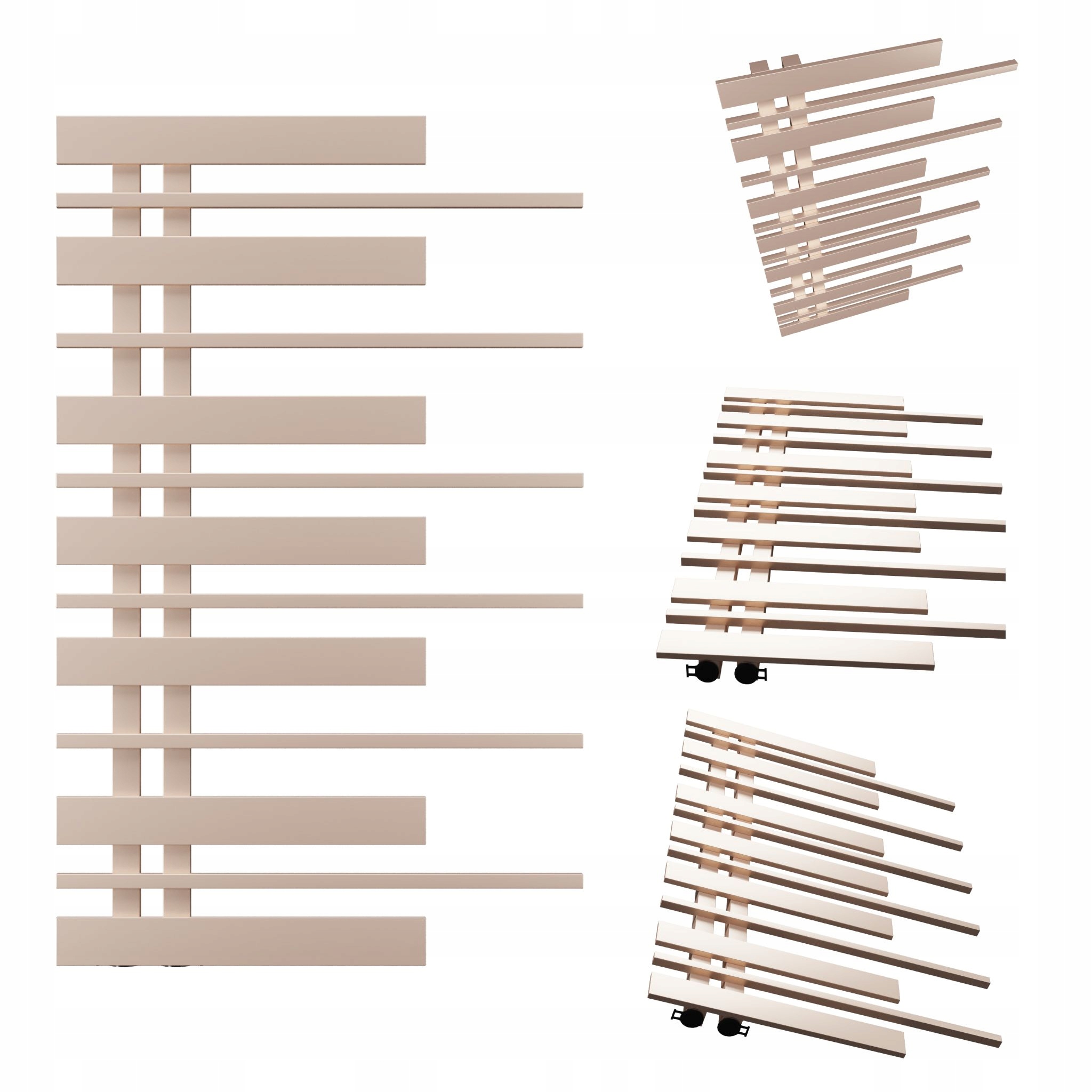 Dekorativní radiátor Piano Levý 870x570 Zlatý Růžový