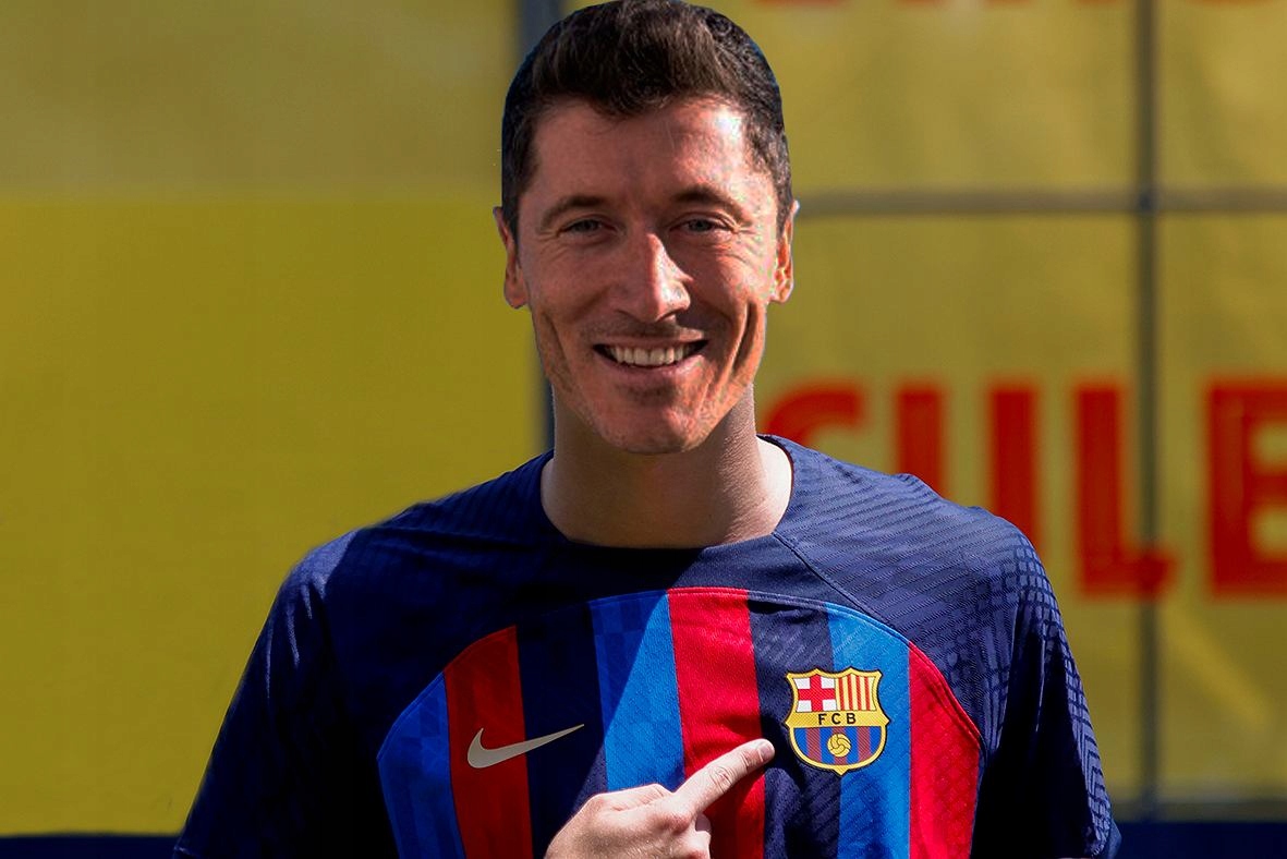 PIŁKA NOŻNA FC BARCELONA LEWANDOWSKI Z PODPISEM Marka inna