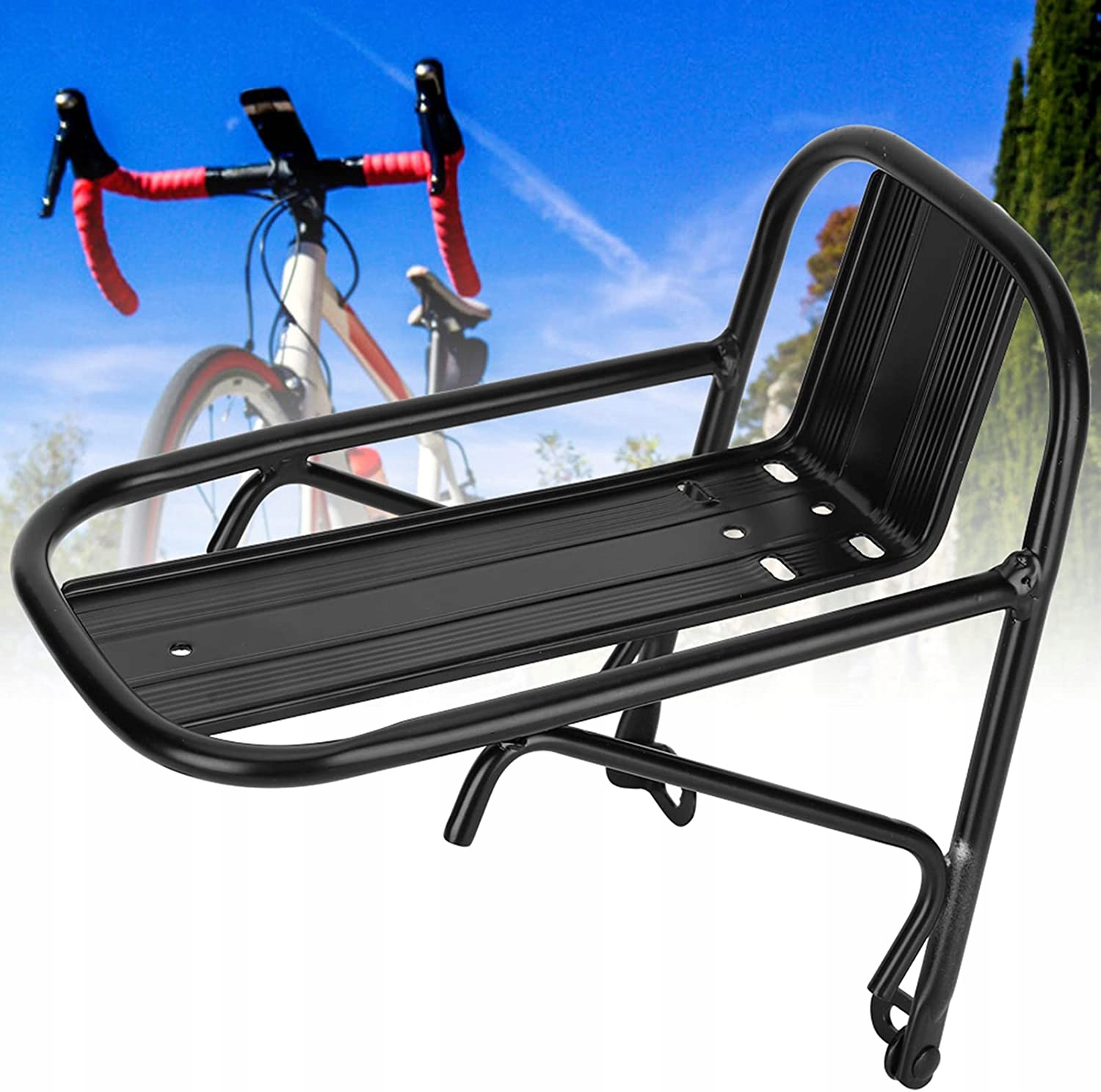 PRZEDNI BAGAŻNIK BAGAŻOWY PÓŁKA ROWEROWY, WIELOFUNKCYJNA UCHWYT ROWEROWA Szerokość produktu 14.5 cm