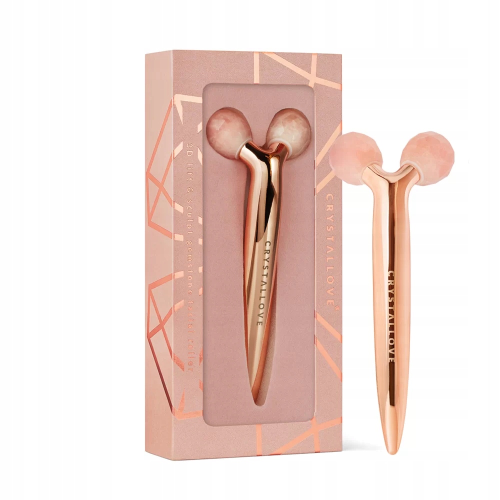 Crystallove Masážní Přístroj na obličej s růžovým křemenem