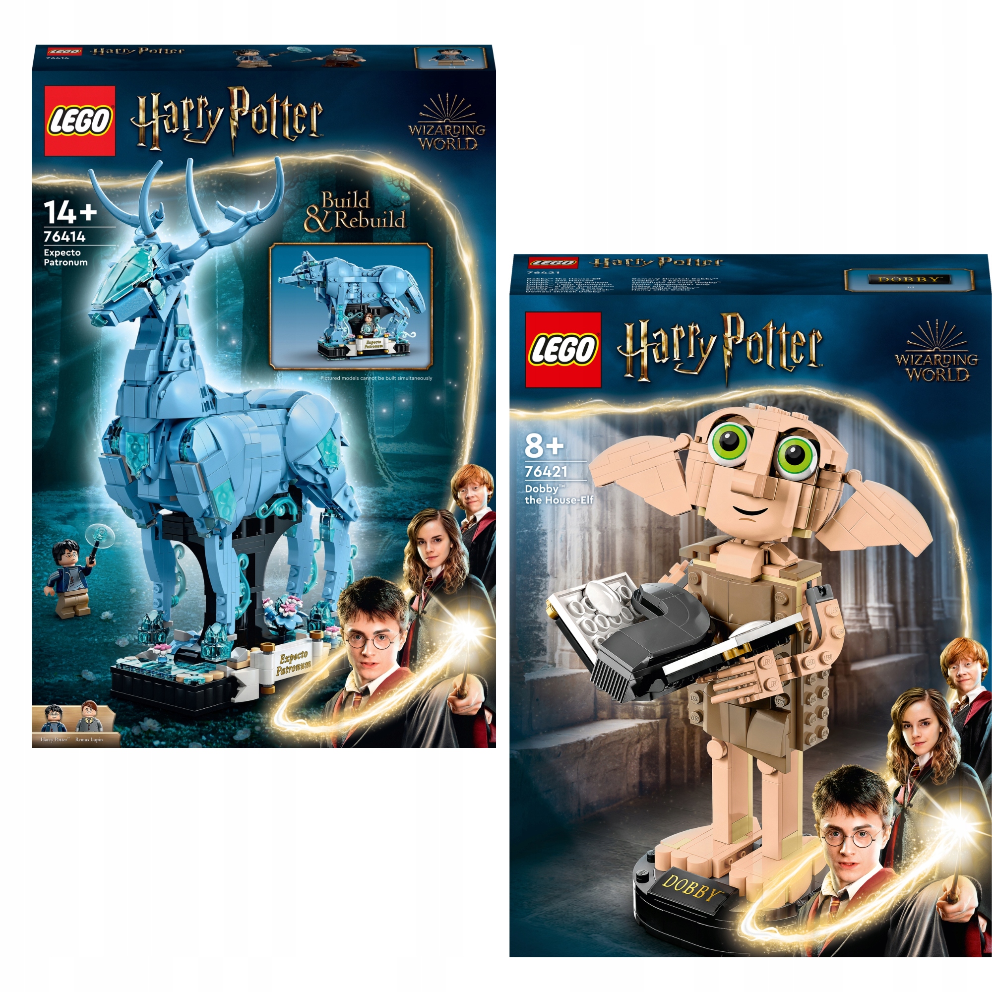 Zestaw Lego Harry Potter 76414 Expecto Patronum 76421 Zgredek