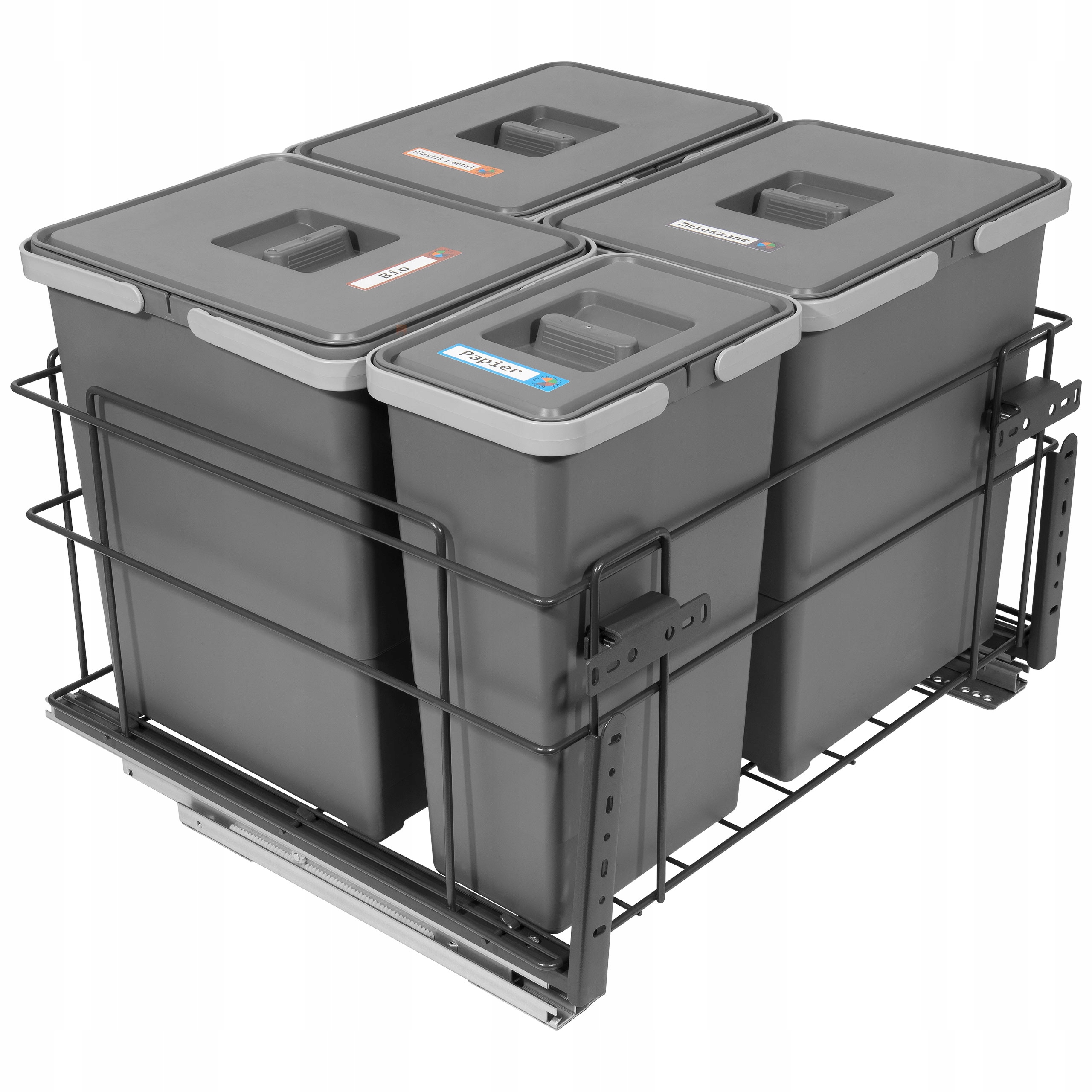 

Sortownik śmieci Square 60 soft close 3x18l 1x8l