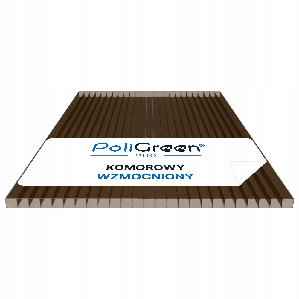 Poliwęglan komorowy ProBrand, Wzmocniony 5000x2100 dymiony brąz 10mm