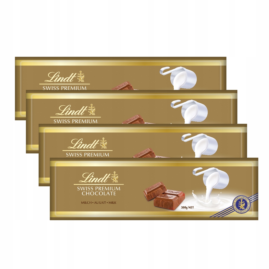 Zestaw Lindt Swiss Gold czekolada mleczna 300g x4
