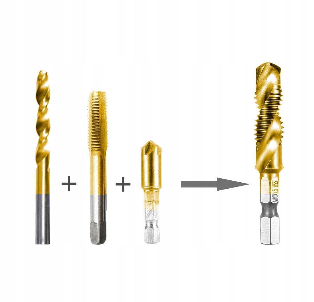 WIERTŁA GWINTUJĄCE HSS M3 - M10 GWINTOWNIKI 7 EL. Marka Vorfal