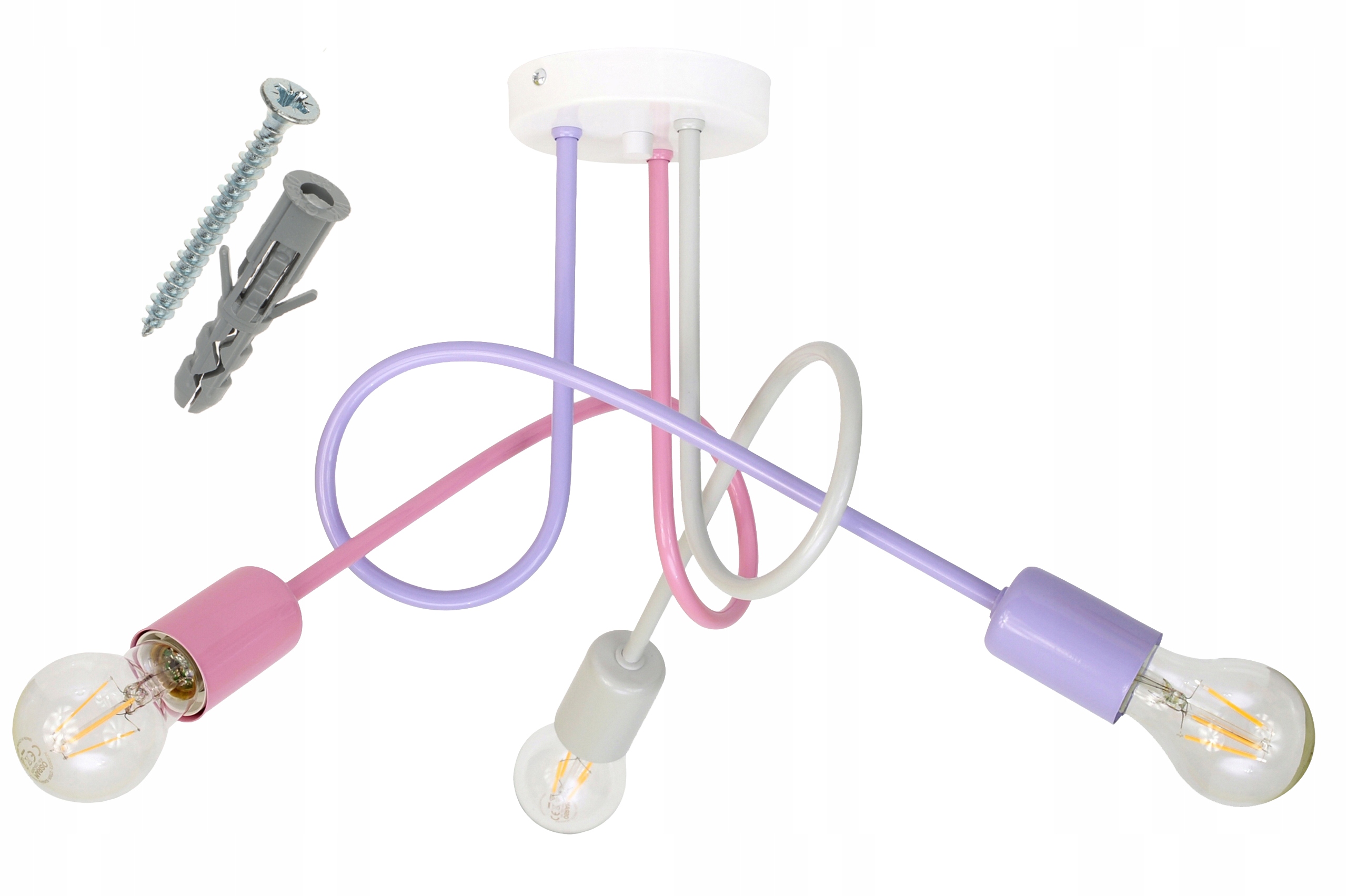 

Lampa Sufitowa Multikolor Żyrandol Pastele Edison