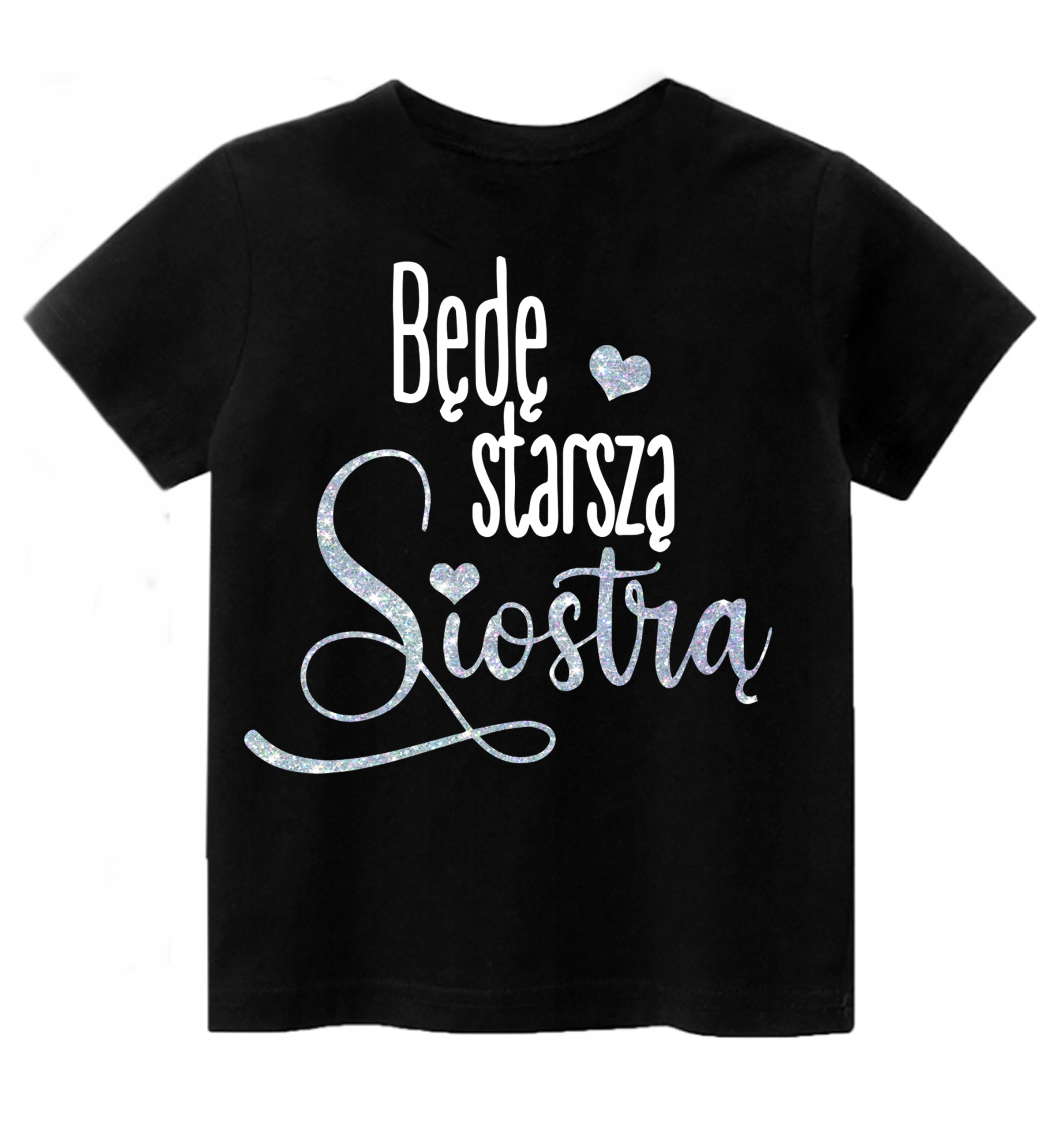 

Koszulka t-shirt Będę starszą siostrą Brokat r. 92