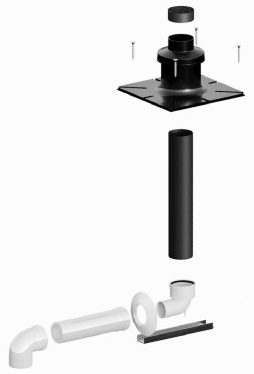 Zestaw kominowy powietrzno-spalinowy szachtu kominowego Ricom ZB-19