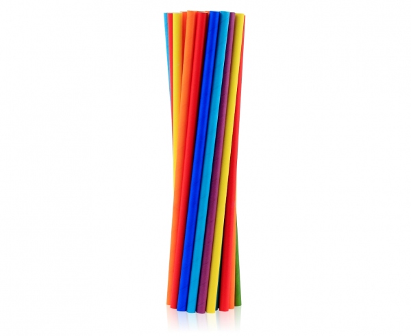 SŁOMKI PAPIEROWE TĘCZOWY MIX KOLOROWE 200 SZT.