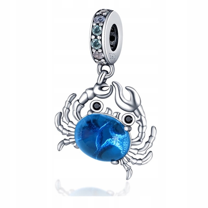 

Charms Zawieszka Niebieski Krab Krabik Srebro 925