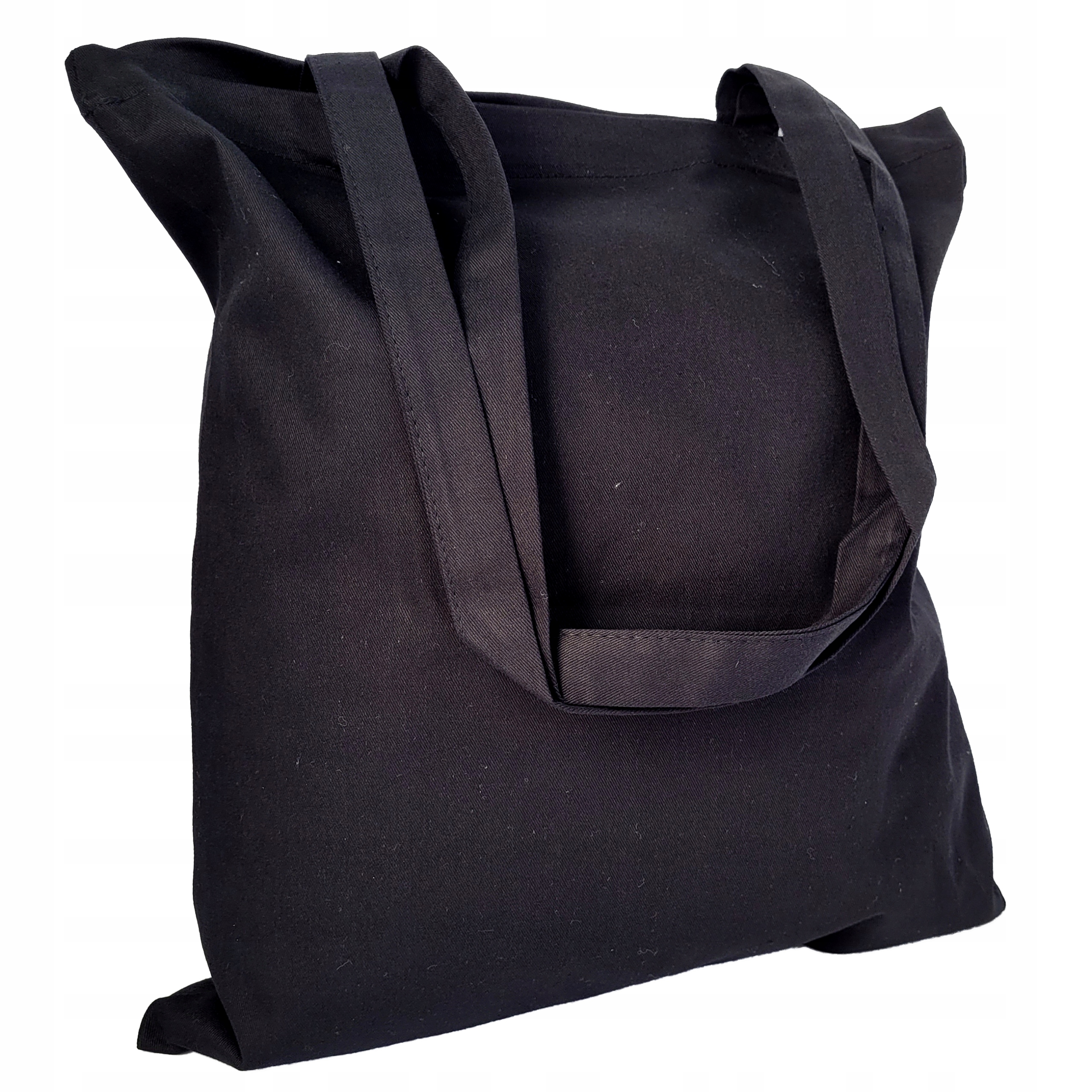 

Torby bawełniane 220g/m2 uchwyt długi czarna 38x42