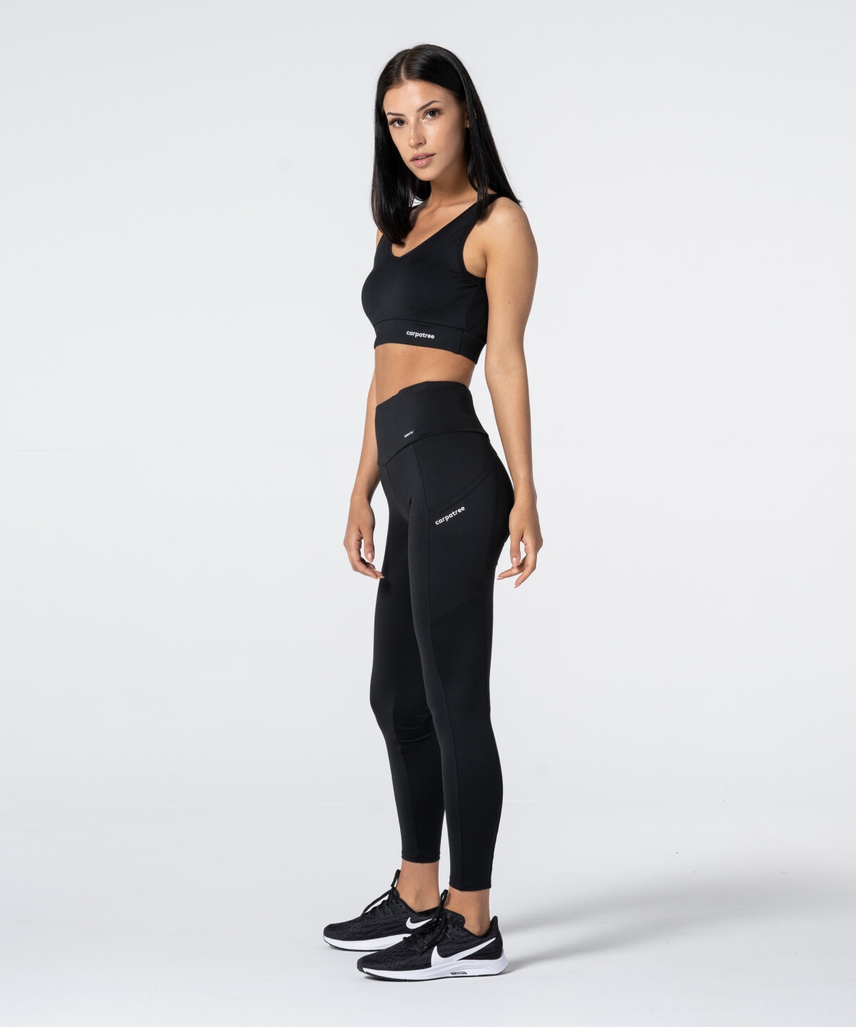 Legginsy damskie sportowe wysoki stan kieszenie Libra Carpatree XL czarne Kolekcja Carpatree Libra Pocket