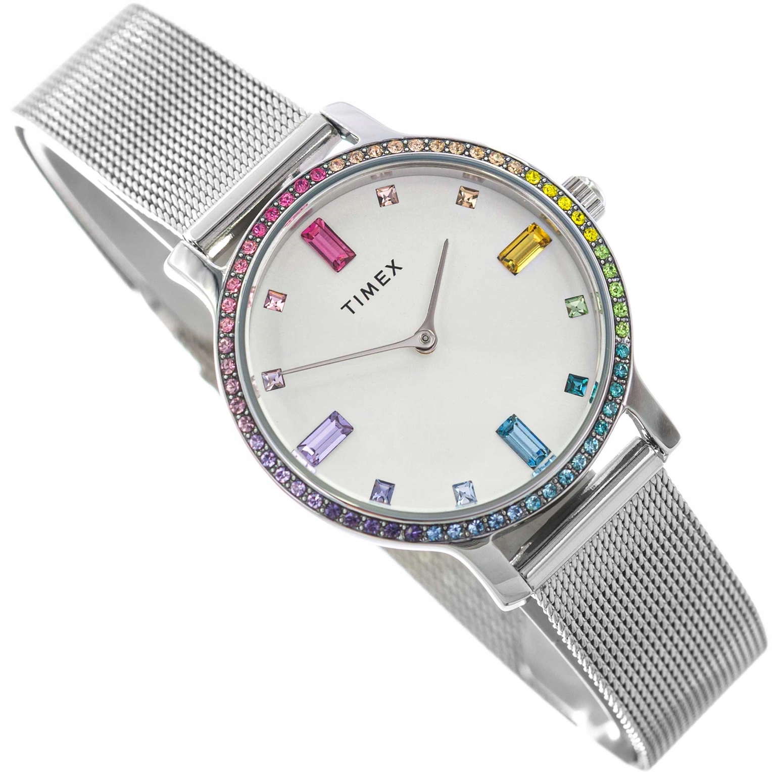 Dámské Hodinky Timex TW2W79000 Transcend Stříbrné Na Náramku