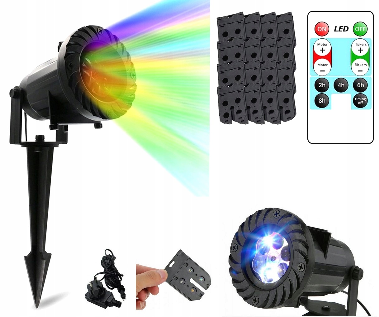 Laserový Projektor Led Rgb Vánoční 16v1 Zahradní Pohyblivé Vánoční Osvětlení