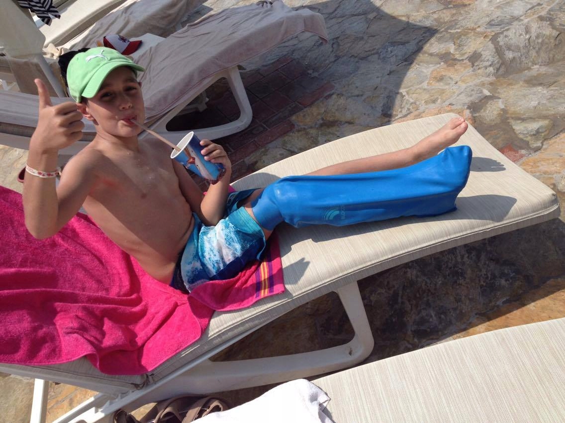 WODOODPORNA OSŁONA GIPS BLOCS DZIECKO NOGA 1-3 LAT KRÓTKI Rozmiar S