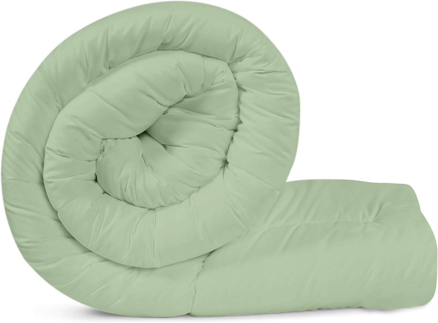 UTOPIA BEDDING Kołdra 200x200 cm 370 GSM Całoroczna Miękka Zielona — miniatura 3