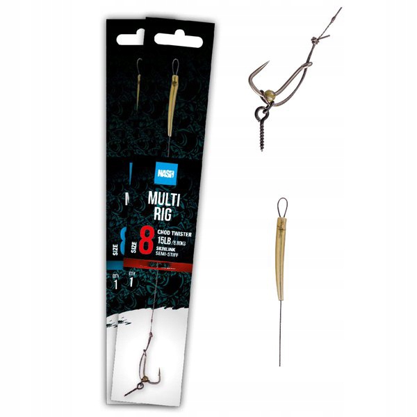 Nash Multi Rig Barbless r.8 15lb Gotowy przypon