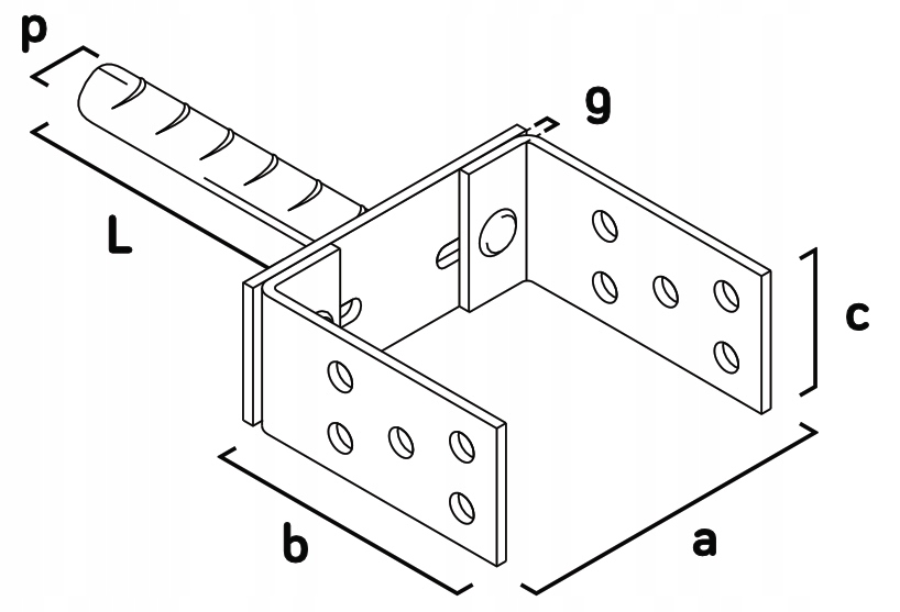 PODSTAWA SŁUPA WSPORNIK KOTWA REGULOWANA 0-200 PS03 Kod producenta PS03